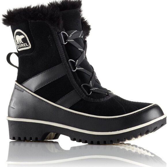 Sorel Shoes - Sorel Women's 6.5 Tivoli II Black Suede Waterproof Lace-up Winter Snow Boots
